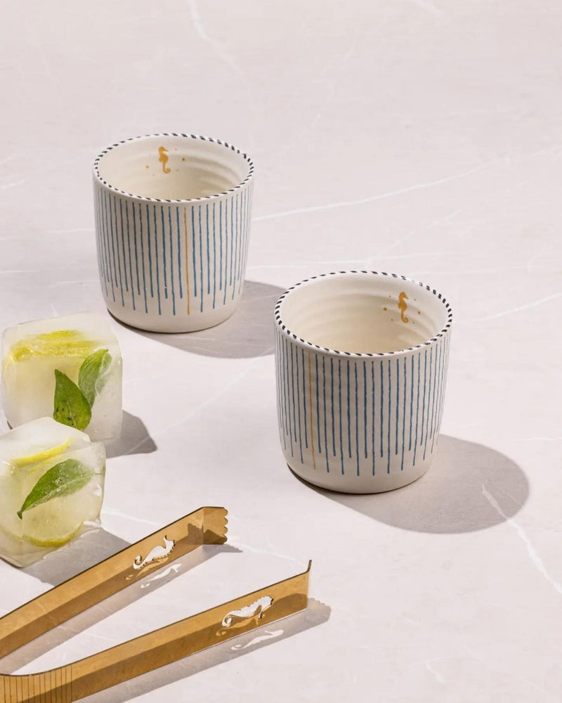 Mirissa Tumblers - set of 2 linen by Gado Living for Worldwide