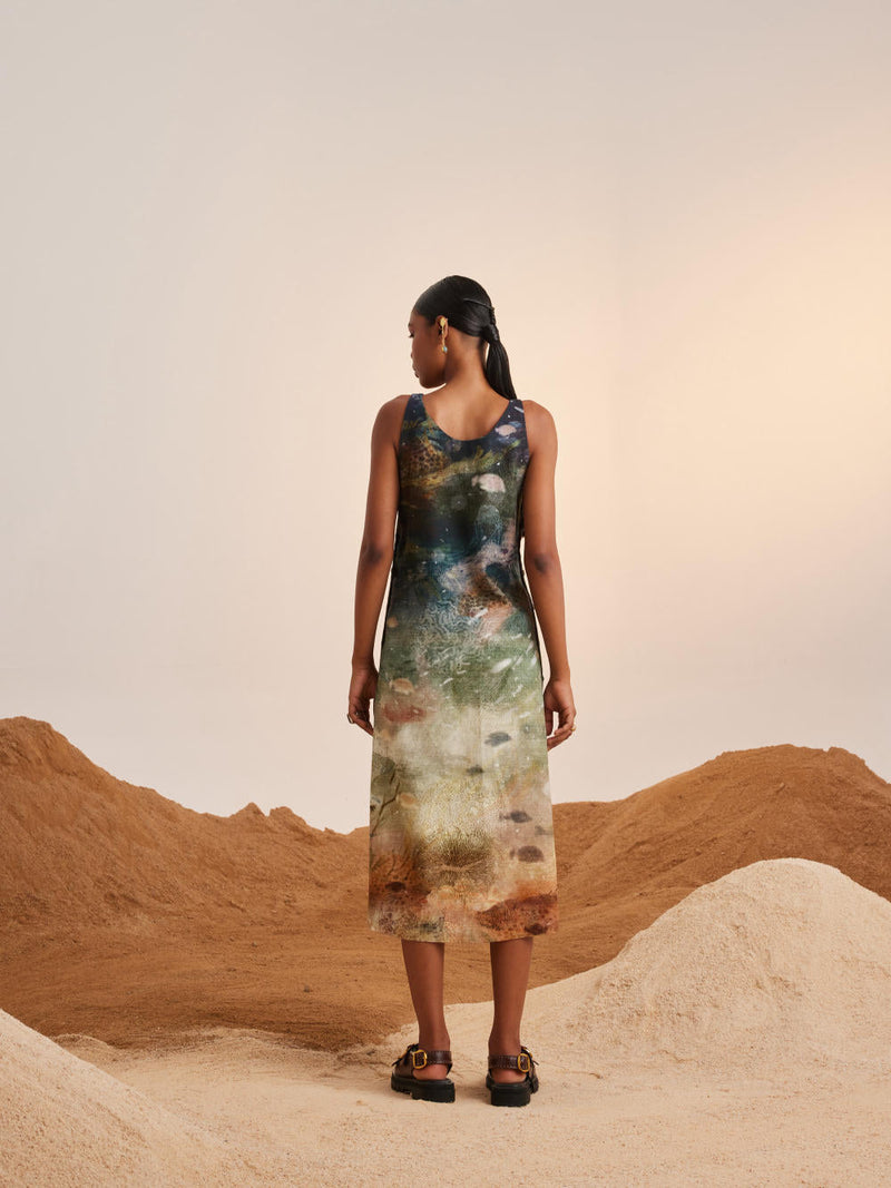 Zen Dress-Underwater rayon Dress by CORD for women Worldwide