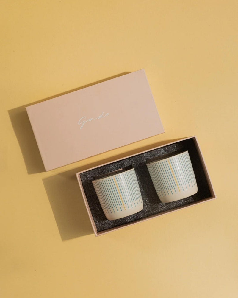 Mirissa Tumblers - set of 2 linen by Gado Living for Worldwide