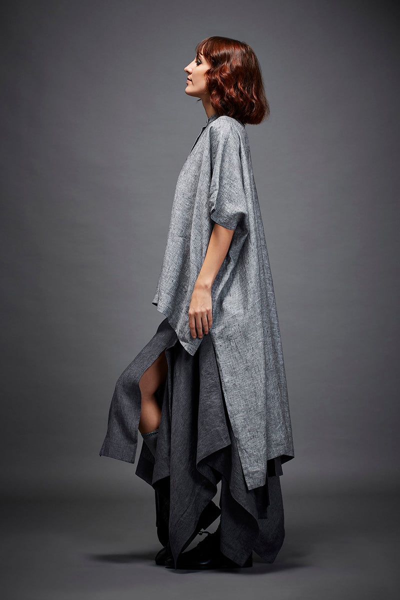 CASEY SHIRT IN GREY SHIRT by Chola in grey color for women Worldwide