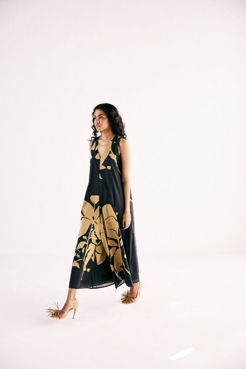 TREASSURE ISLAND JUMPSUIT cotton by Khara Kapas in black for women Worldwide