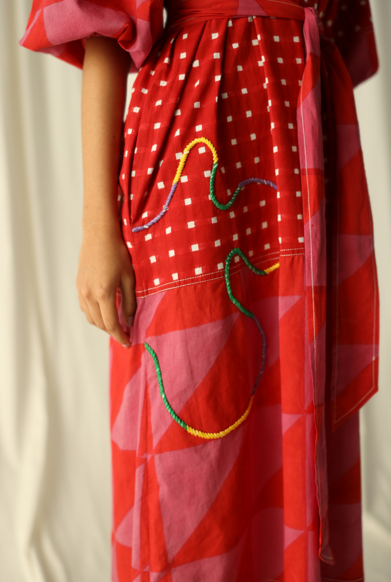 ANDRETTA EMBROIDERED PEASANT DRESS by JodiLife in pink for women Worldwide
