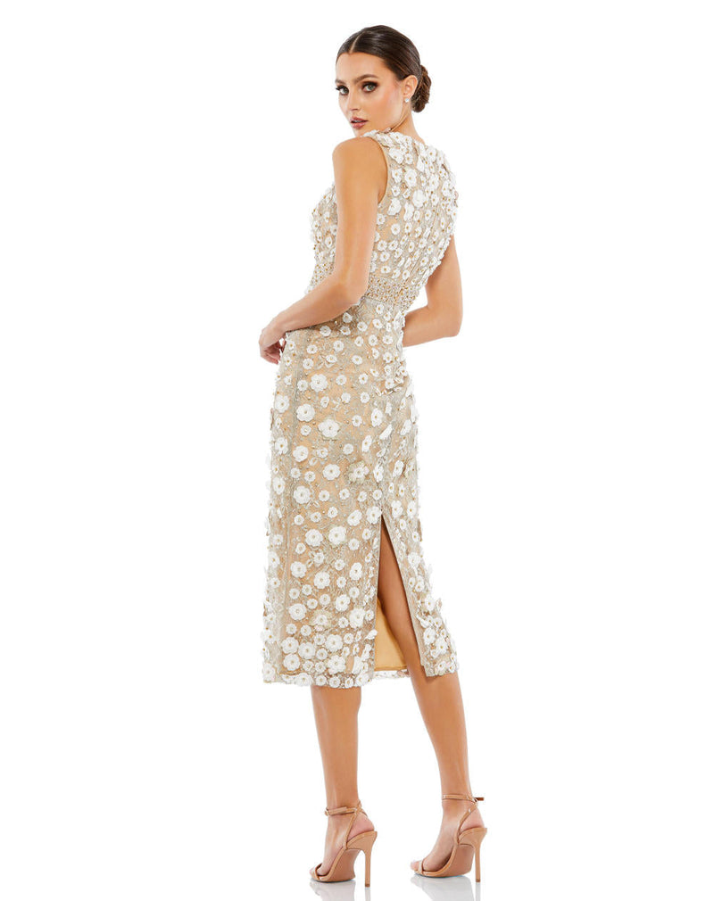 MD-67853 Embroidered Midi Dress-Ivory by Mac Duggal in ivory color for women Worldwide