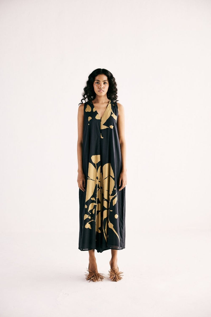 TREASSURE ISLAND JUMPSUIT cotton by Khara Kapas in black for women Worldwide