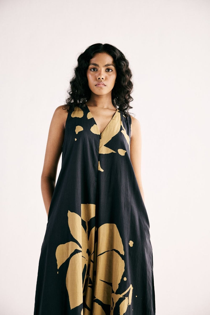 TREASSURE ISLAND JUMPSUIT cotton by Khara Kapas in black for women Worldwide