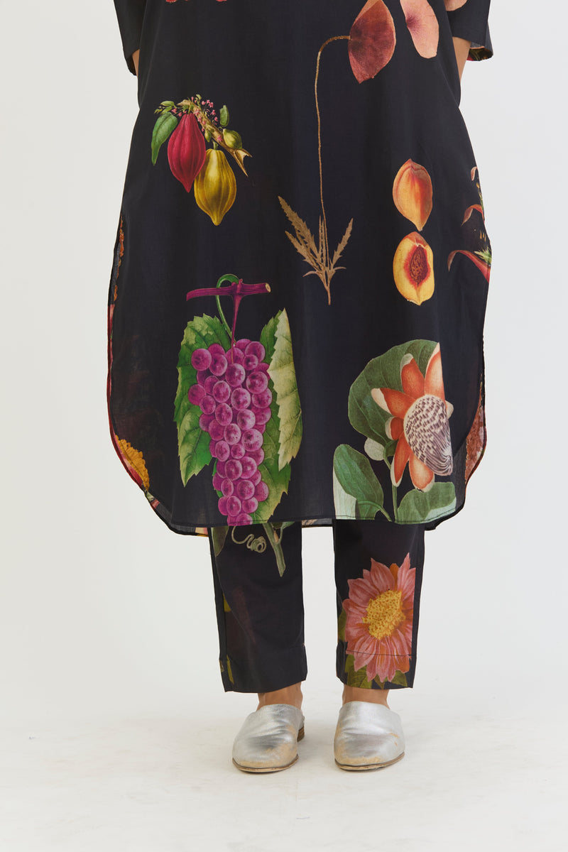 PLUM LONG KURTA SET cotton by Yam for women Worldwide