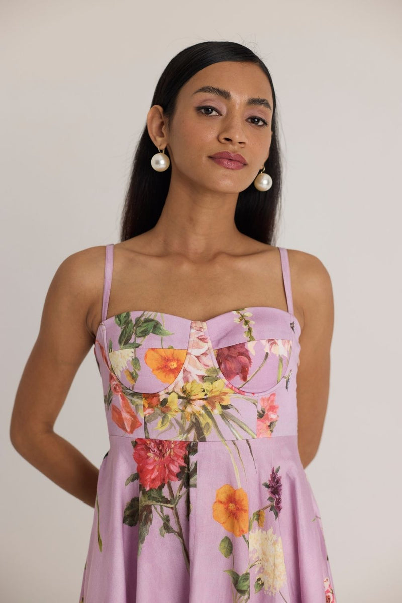 GIGGLE BERRY FLARED BRALETTE DRESS satin by Yam for women Worldwide