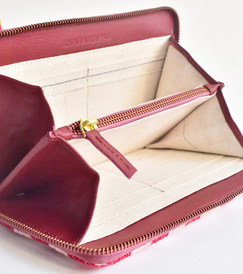 Stripe-it-red Clutch Bags by Khara Kapas for women Worldwide