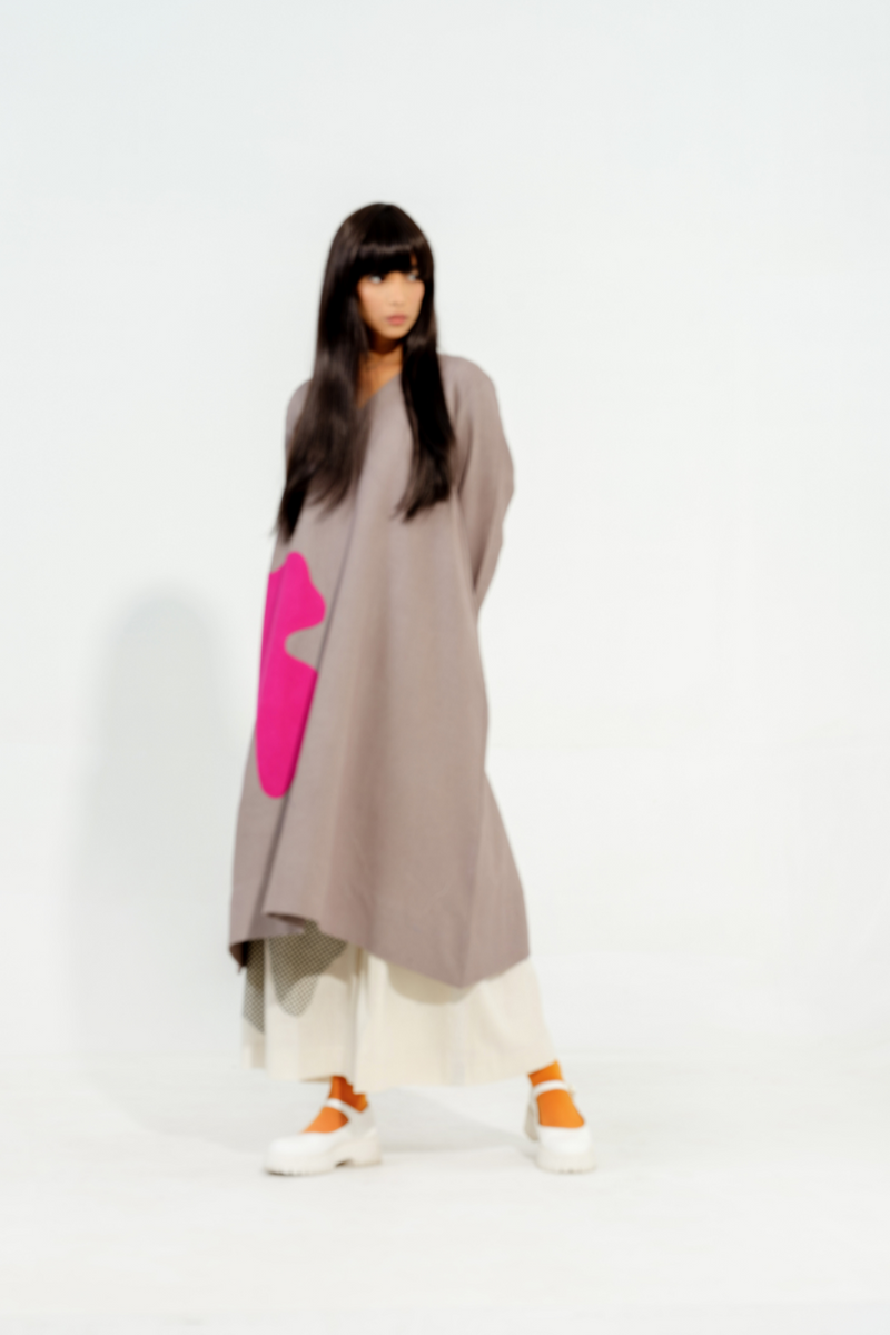 Cinnamon Tunic cotton matty kaftans and tunics by Stoique in grey, pink for women Worldwide