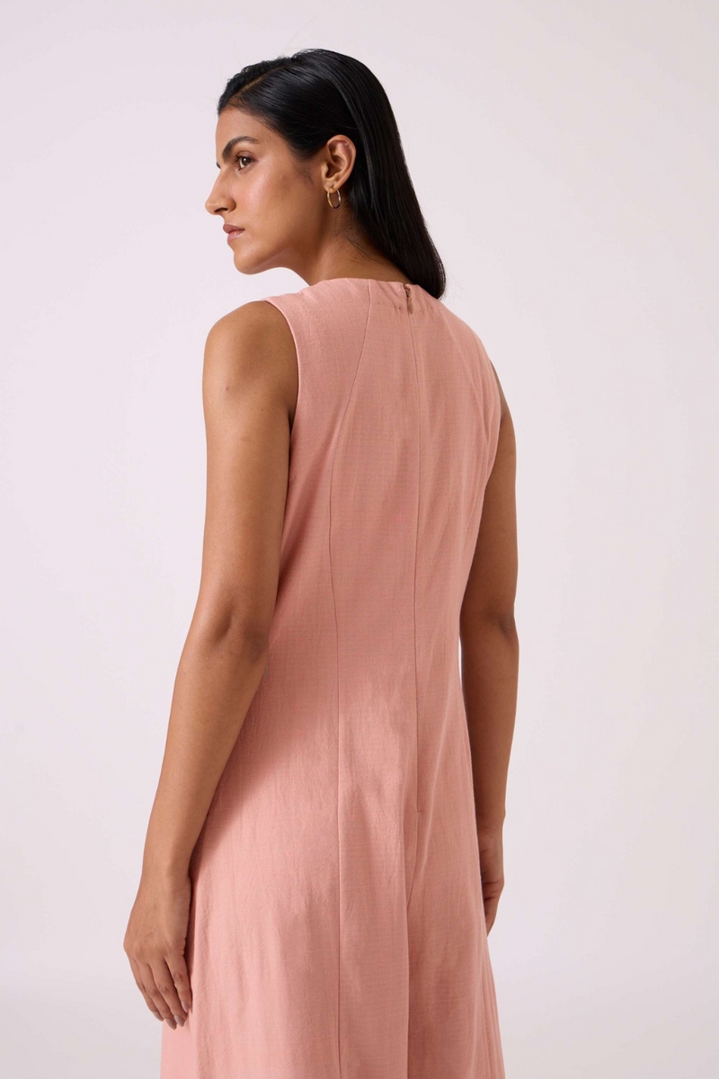 Vronsky Pink Handwoven Jumpsuit cotton by The Summer House in blue color for women Worldwide