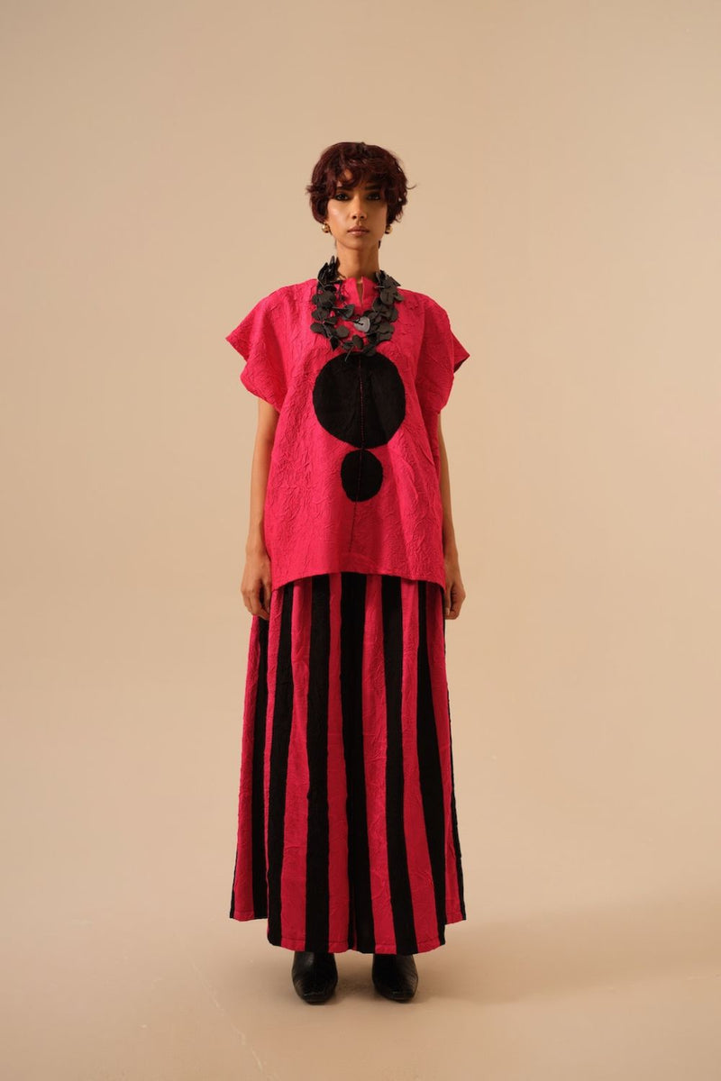 Lane Top-Lilac + Black crushed silk tops and shirts by Stoique in black for women Worldwide