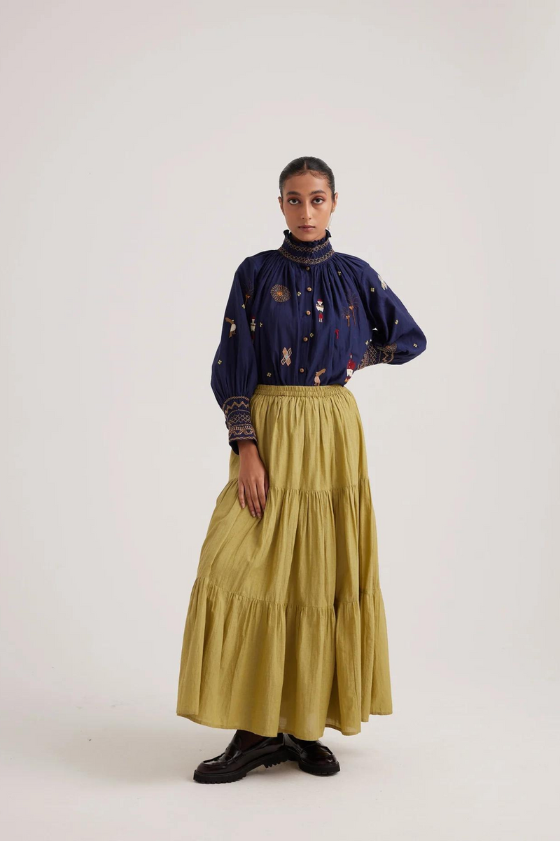 Farmer Top-Folk Ink cotton by CORD for women Worldwide