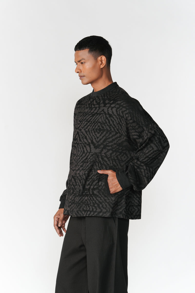 Jacquard Short Jacket jacket/overlay by Turn Black in black for men Worldwide