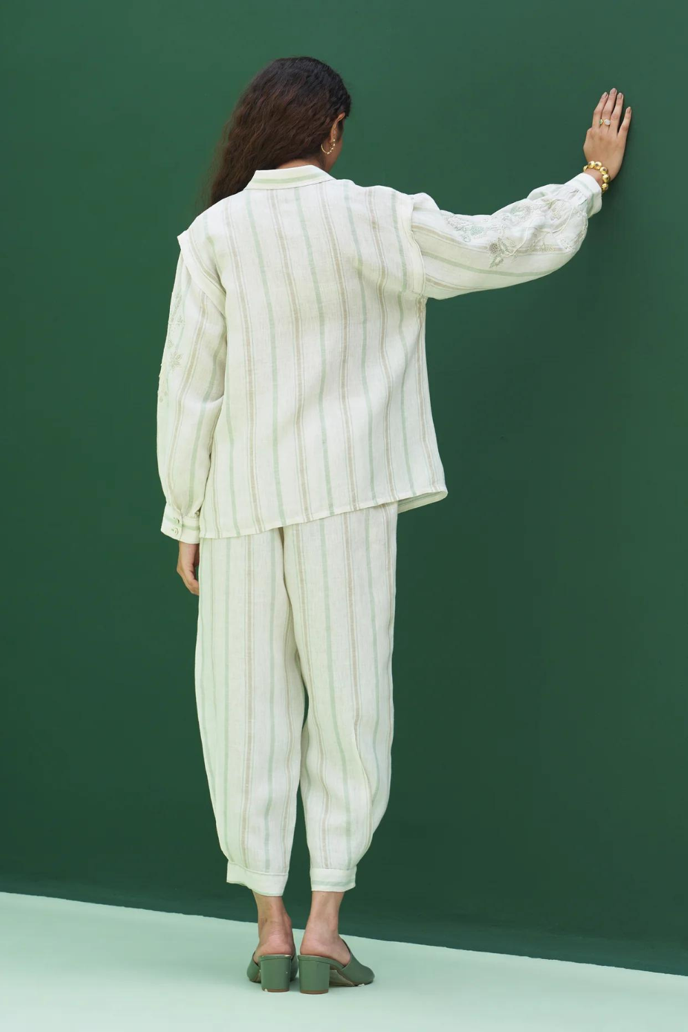 Akra Striped Linen Co-ord Set
- Mint