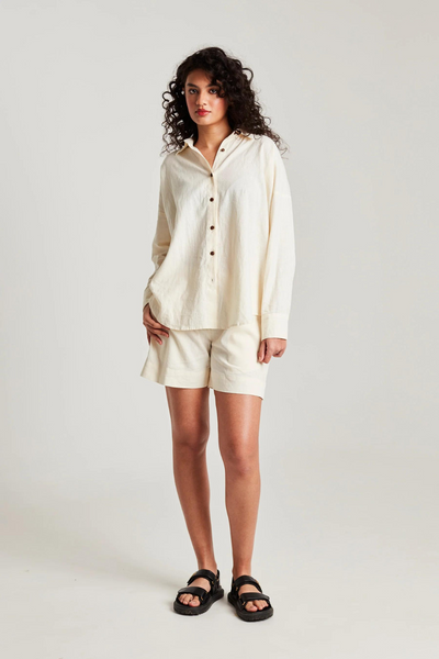 Vanilla Co-Linen Classic Shirt set