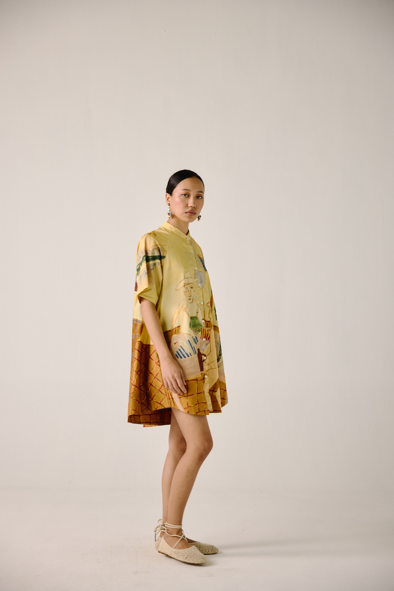 A-Line Dress - Fisherman cotton by CORD for women Worldwide