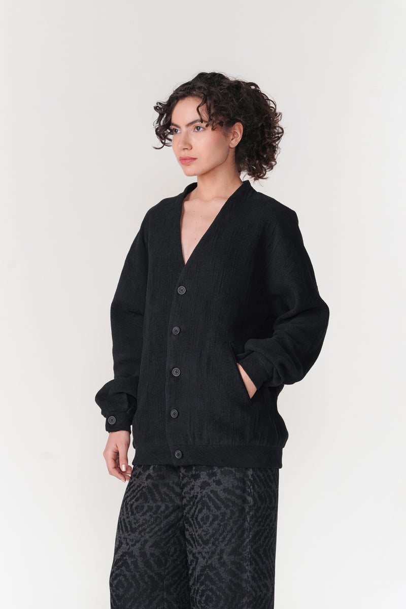 Oru Cardigan jacket/overlay by Turn Black in black for women Worldwide