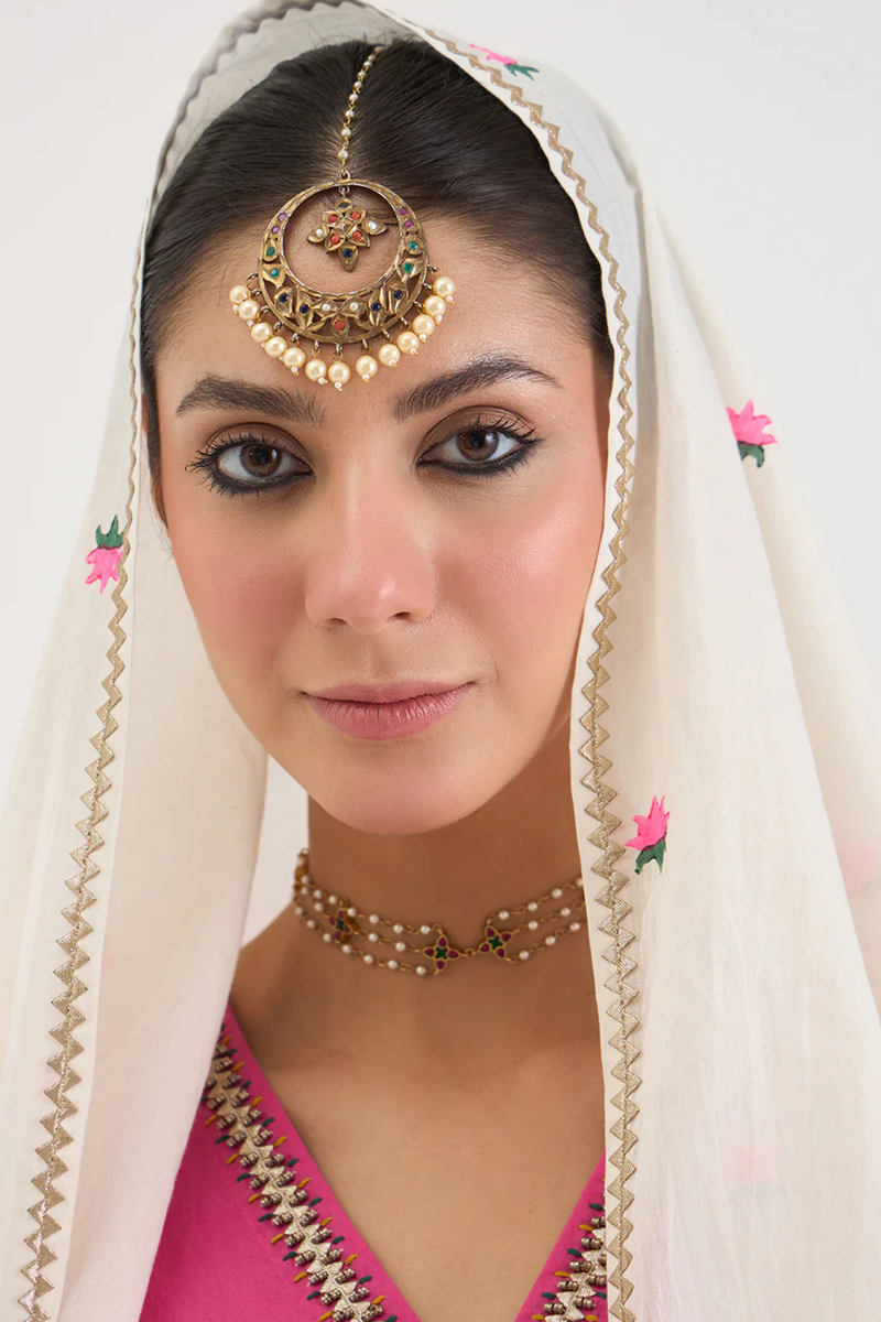 LOTUS DUPATTA cotton by AAVIDI for women Worldwide