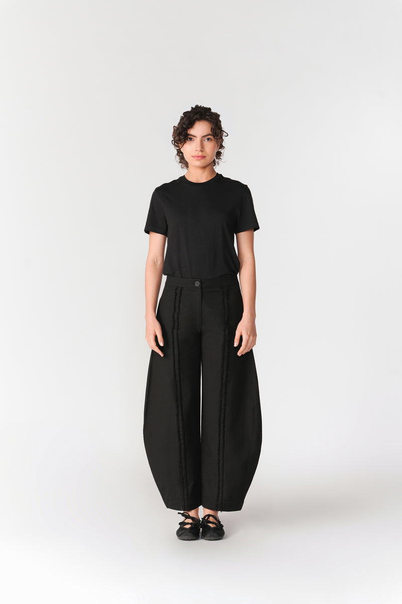 Barrel Slot Seam Pants pant/trouser by Turn Black in black for women Worldwide