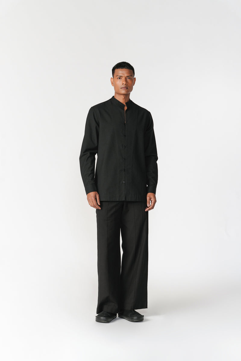 Relaxed Cotton Shirt top/shirt by Turn Black in black for men Worldwide