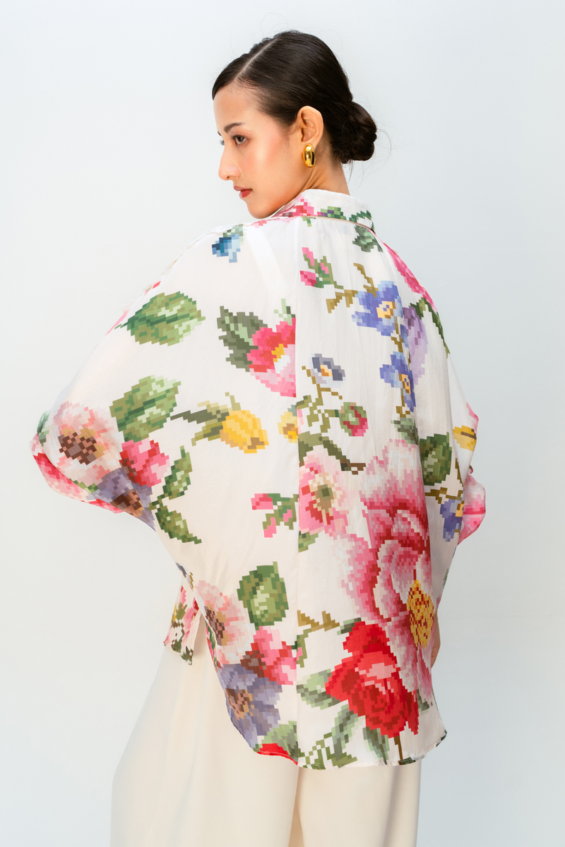 LILAC DRIFT SHIRT silk top/shirt by Ode to Odd in multi for women Worldwide