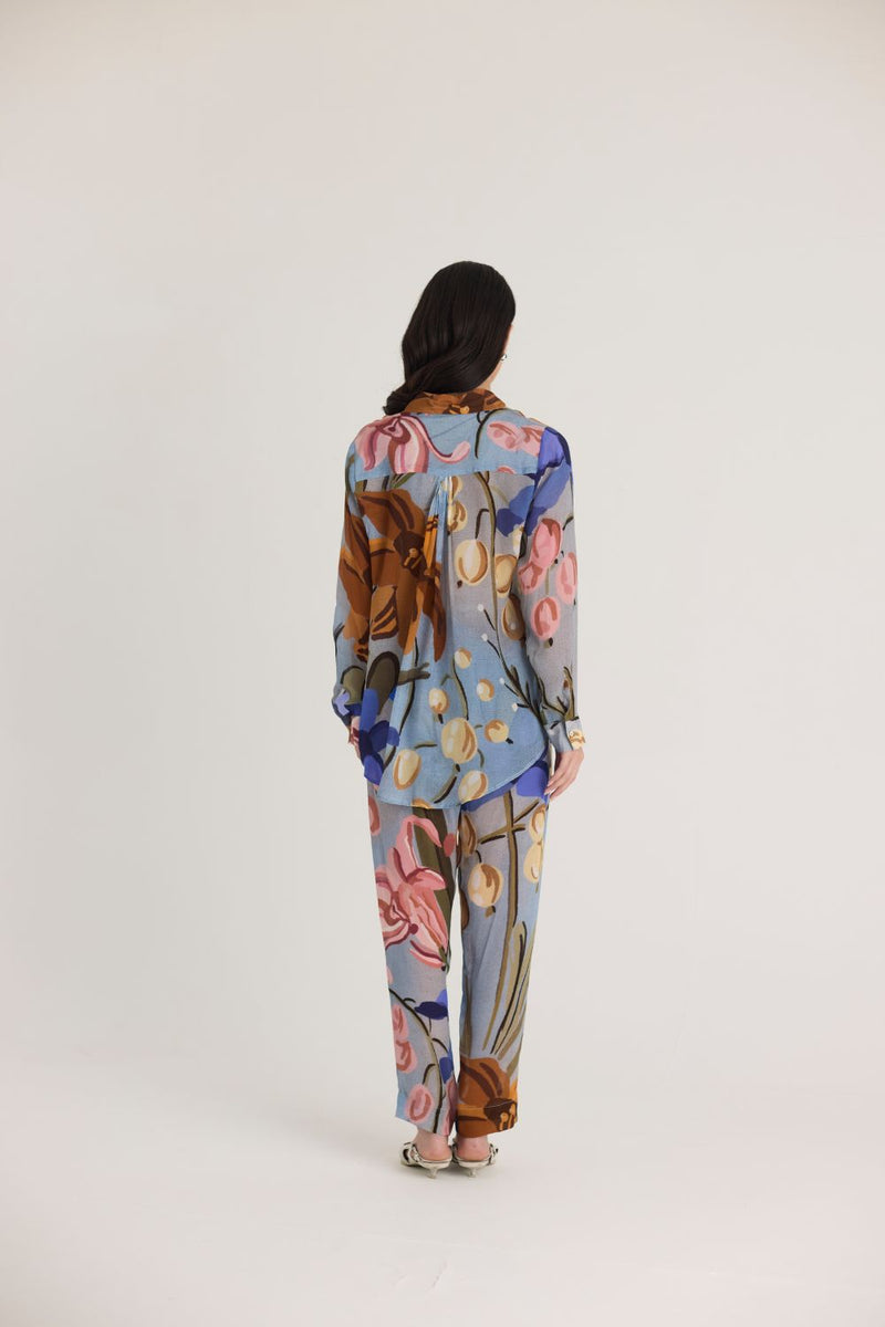 NICO CO-ORD SET by Yam in blue color for women Worldwide