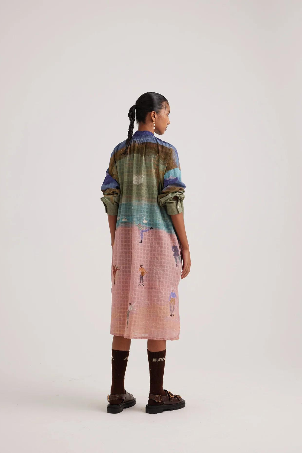 Kaftan Shirt Dress-Skater