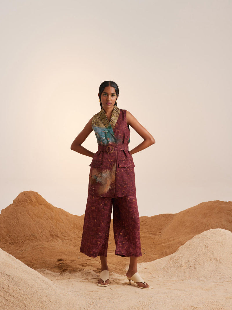 Summer Blazer Set (3pc)
(Blazer + Pants + Bustier)-Grain Co-ord Set by CORD for women Worldwide