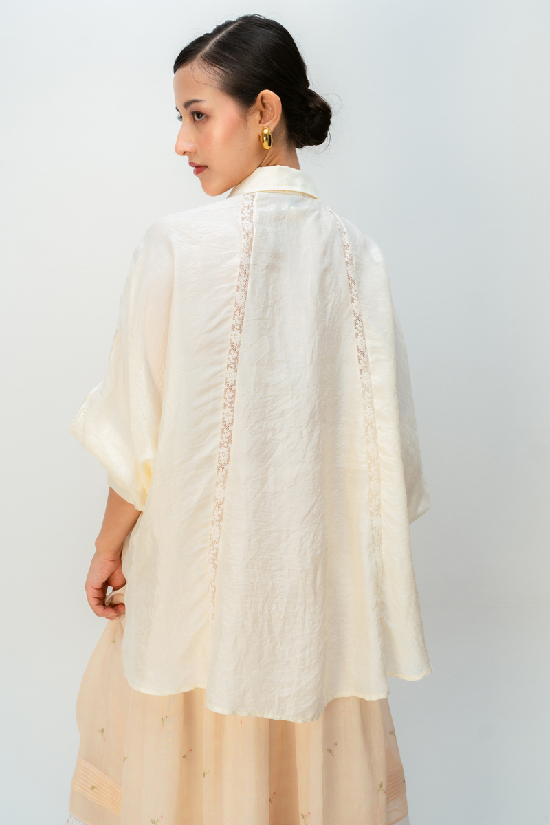SUMMER LANTERN SHIRT silk top/shirt by Ode to Odd in off white for women Worldwide