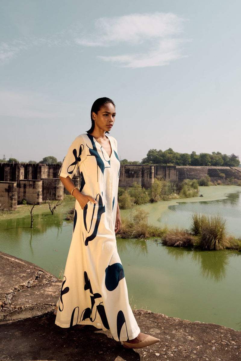 Bluebird jumpsuit cotton by Khara Kapas in white for women Worldwide