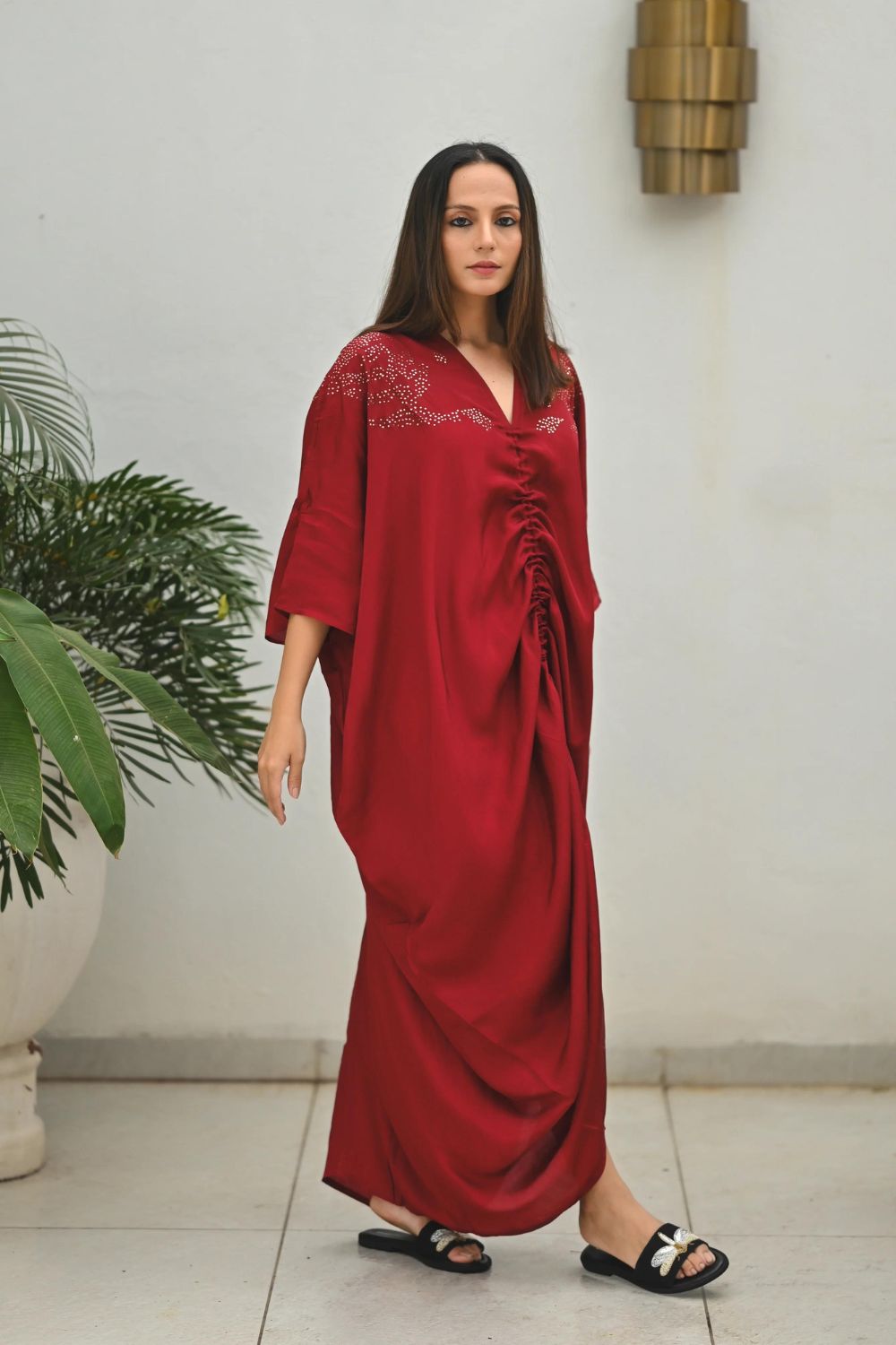 Crimson Sky - Kaftan Red