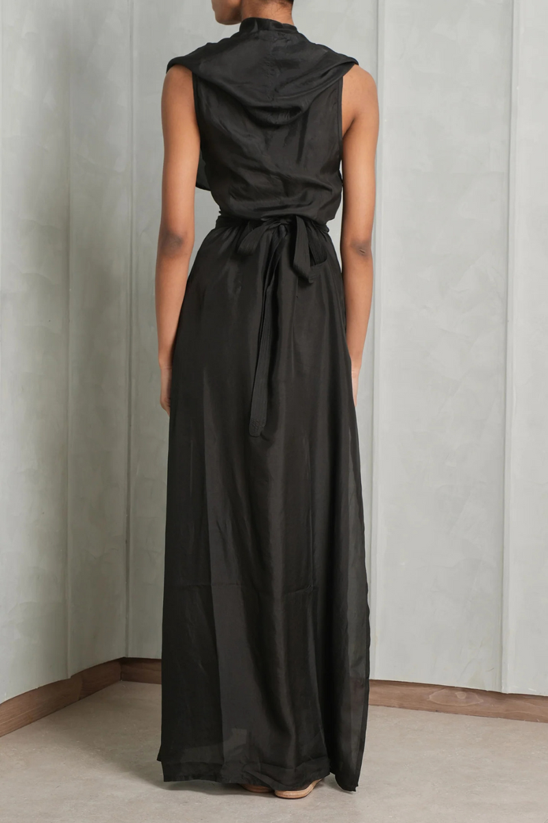 Kamya Hooded Wrap Dress silk by Ituvana for women Worldwide