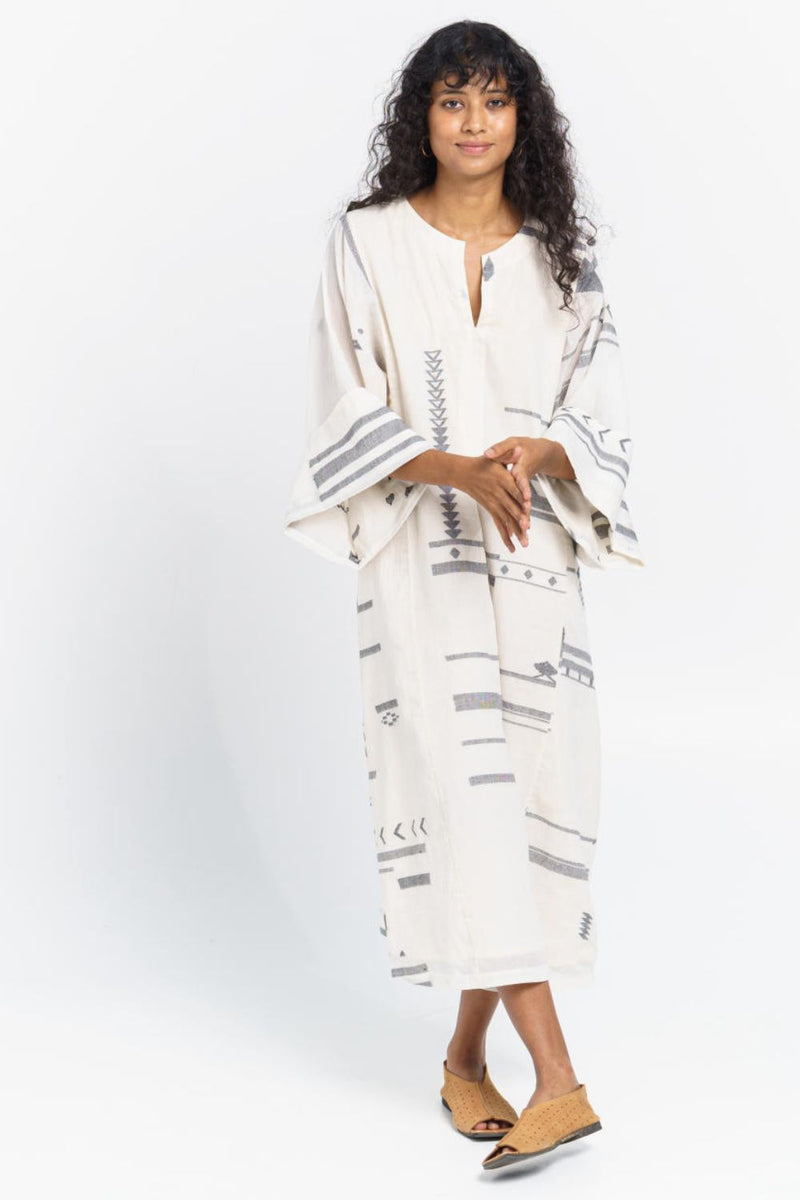 Oversized sleeve straight-cut dress Dress by World of Crow for women Worldwide