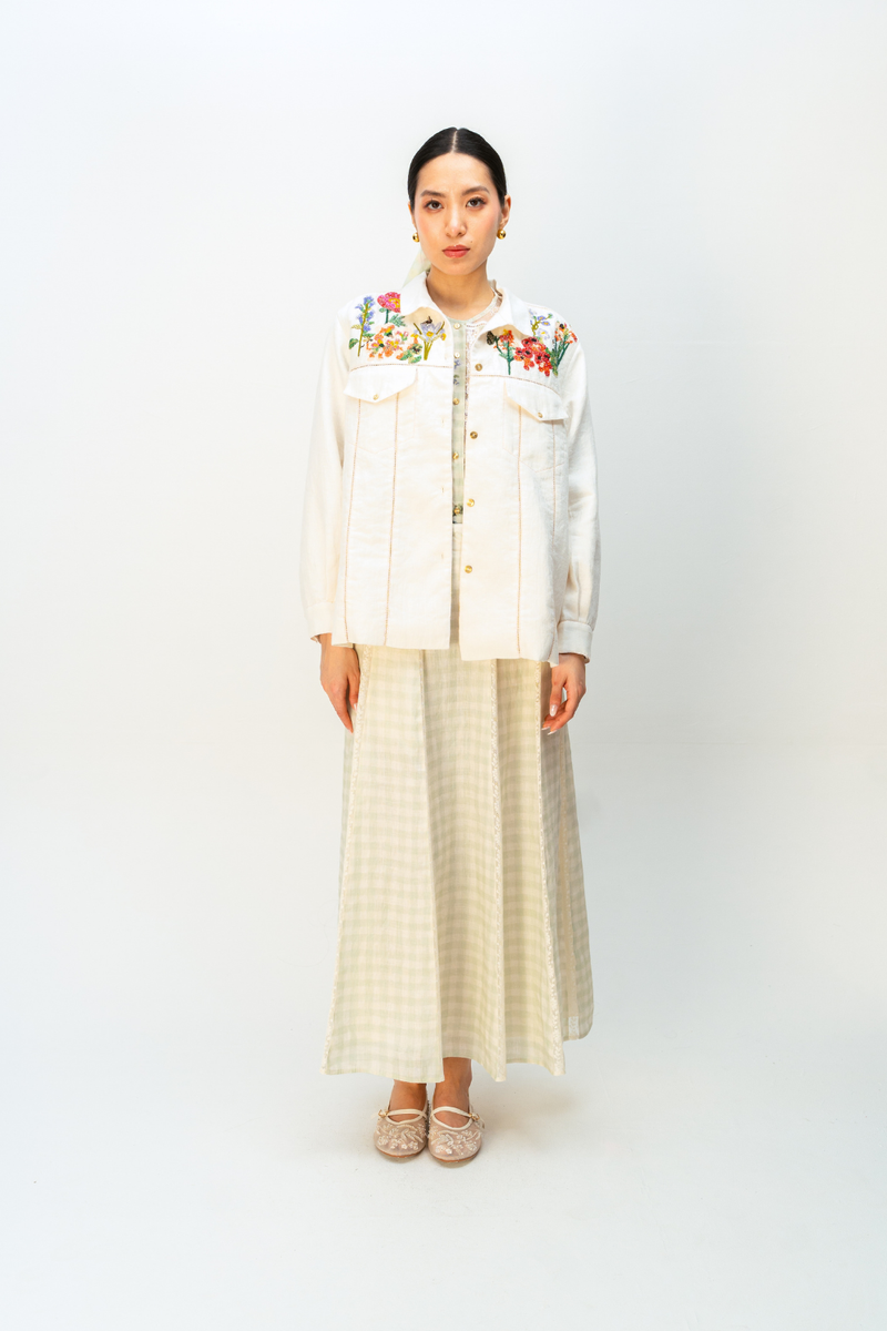 LUSH MEMORY JACKET linen jacket/overlay by Ode to Odd in off white for women Worldwide