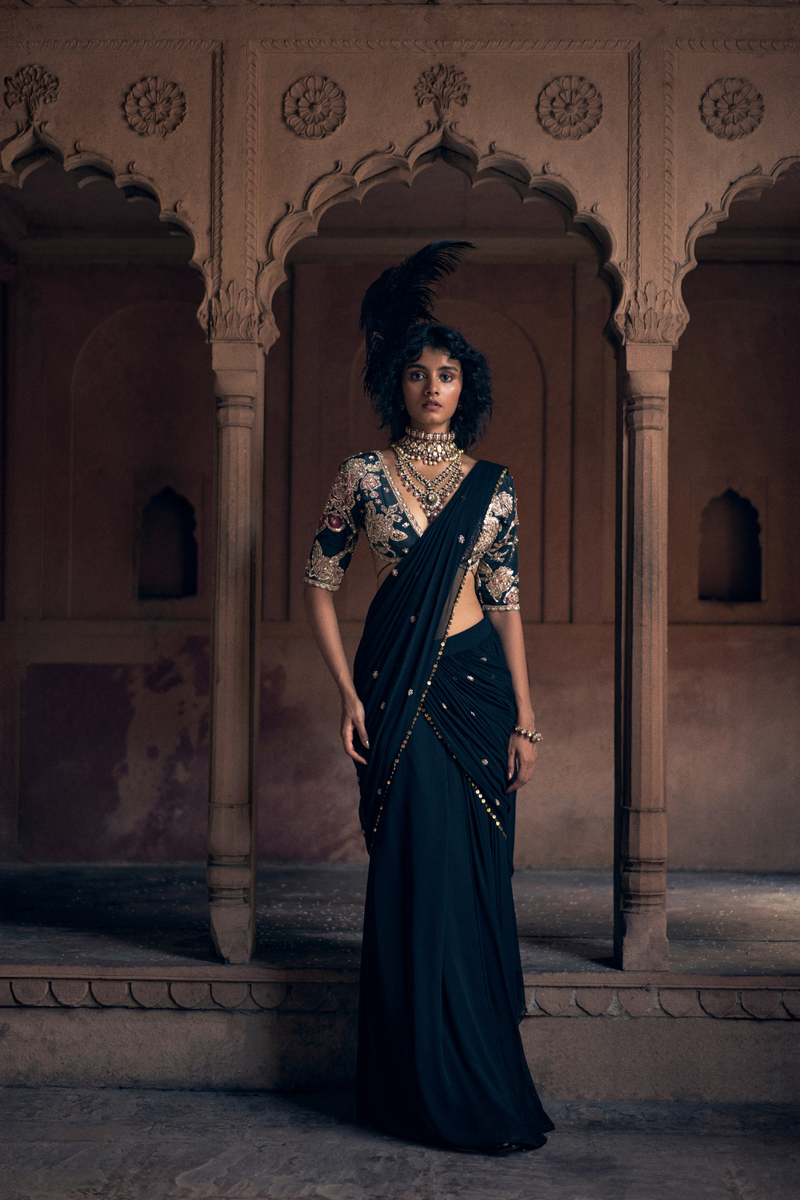 PH-2497
Blouse 
Saree 
Belt Set by Paulmi & Harsh for women Worldwide