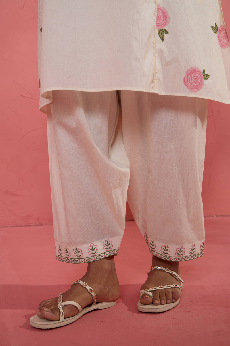 Gul Rose Set 2 cotton cambric light kurta set by AAVIDI in multicolor for women Worldwide