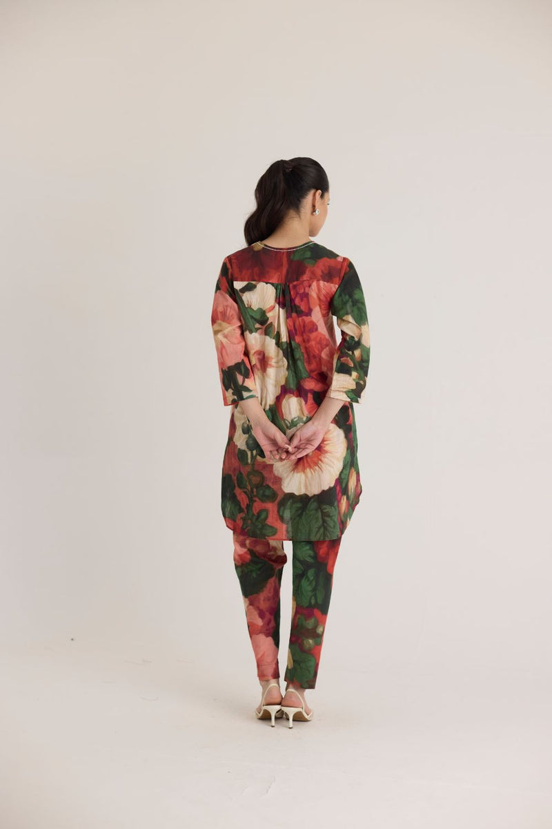 SCARLETT SHORT KURTA SET cotton by Yam in multi color for women Worldwide