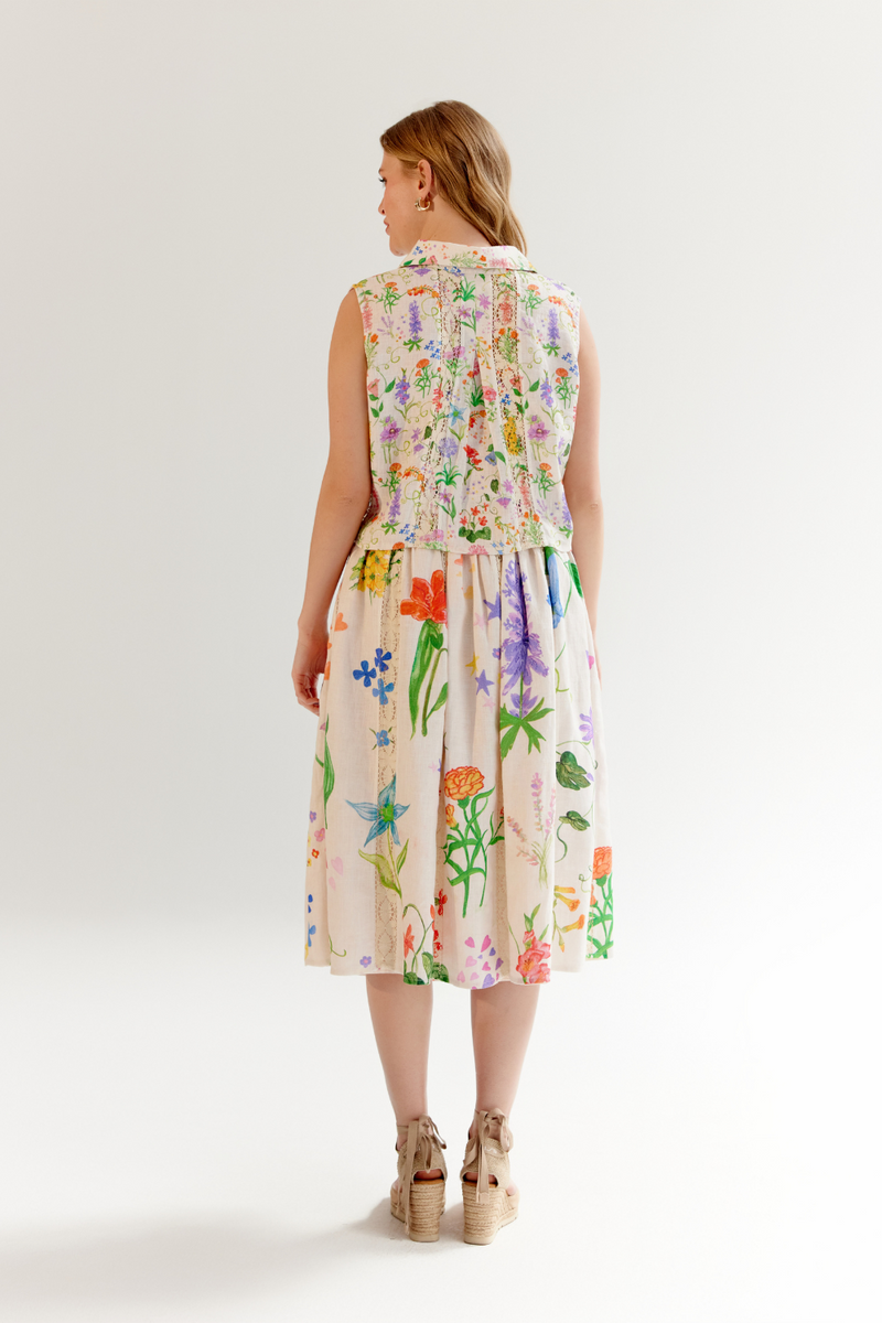 Freya Shirt - Flora linen by NOIB for women Worldwide