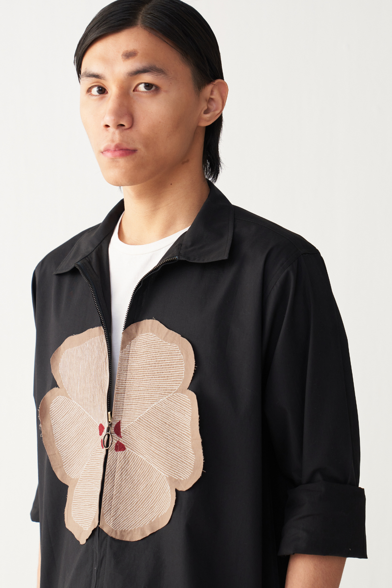 FLORAL PATCH SHACKET