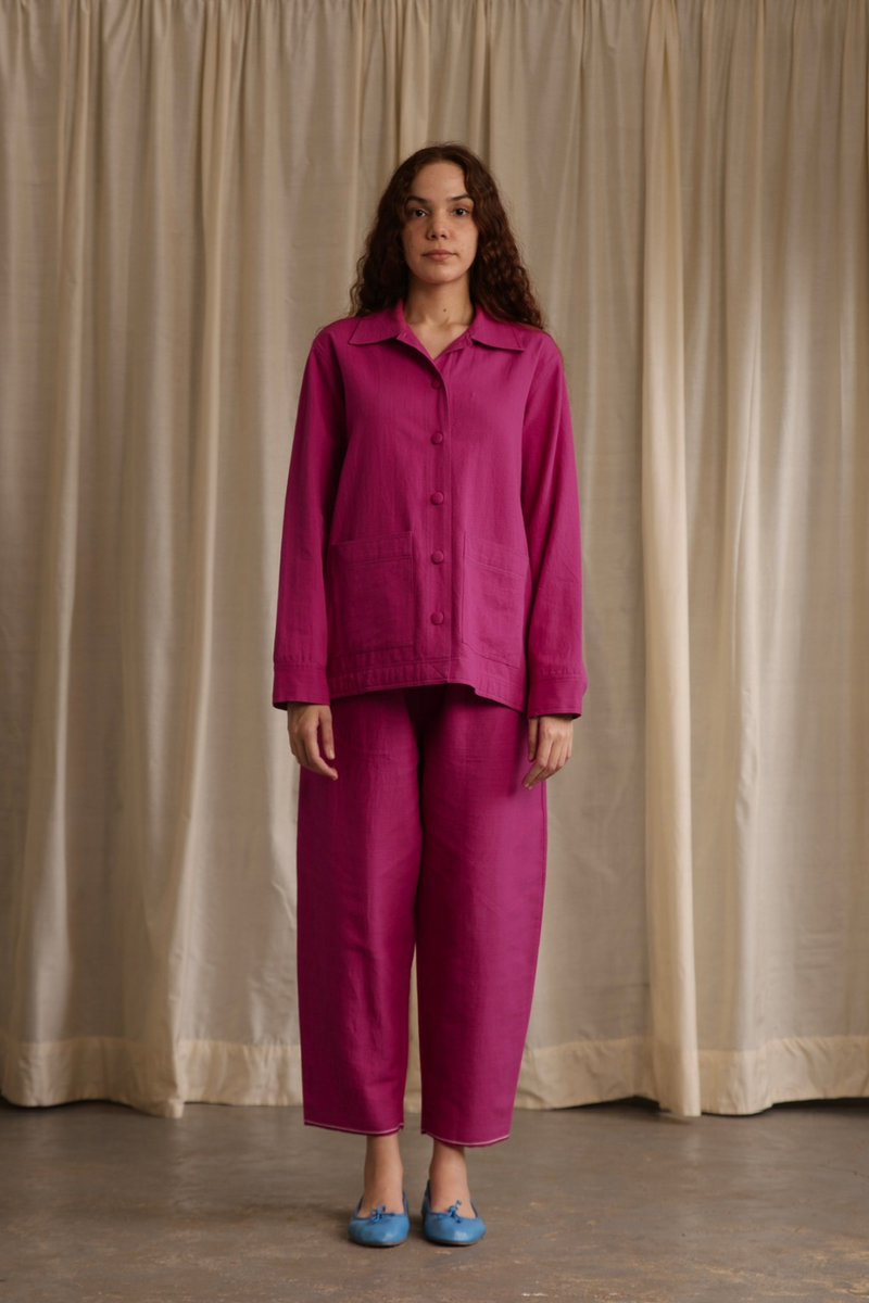 Donna Jacket cotton by MASON AND MILL in pink color for women Worldwide