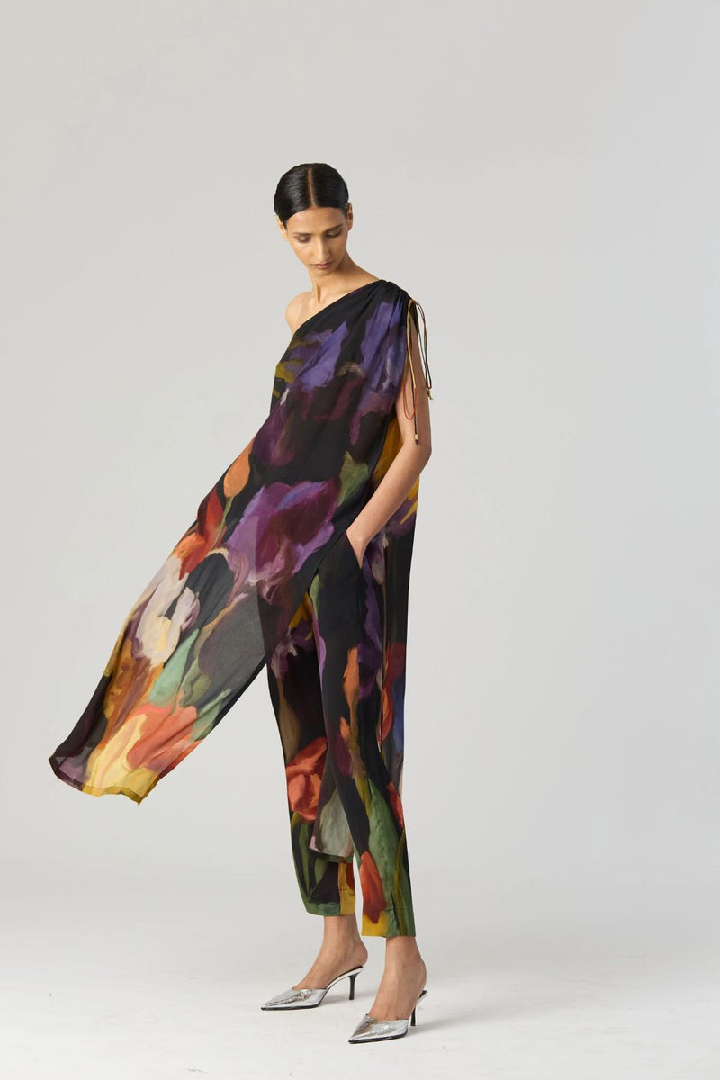 IVY ONE SHOULDER KURTA SET by Yam for women Worldwide