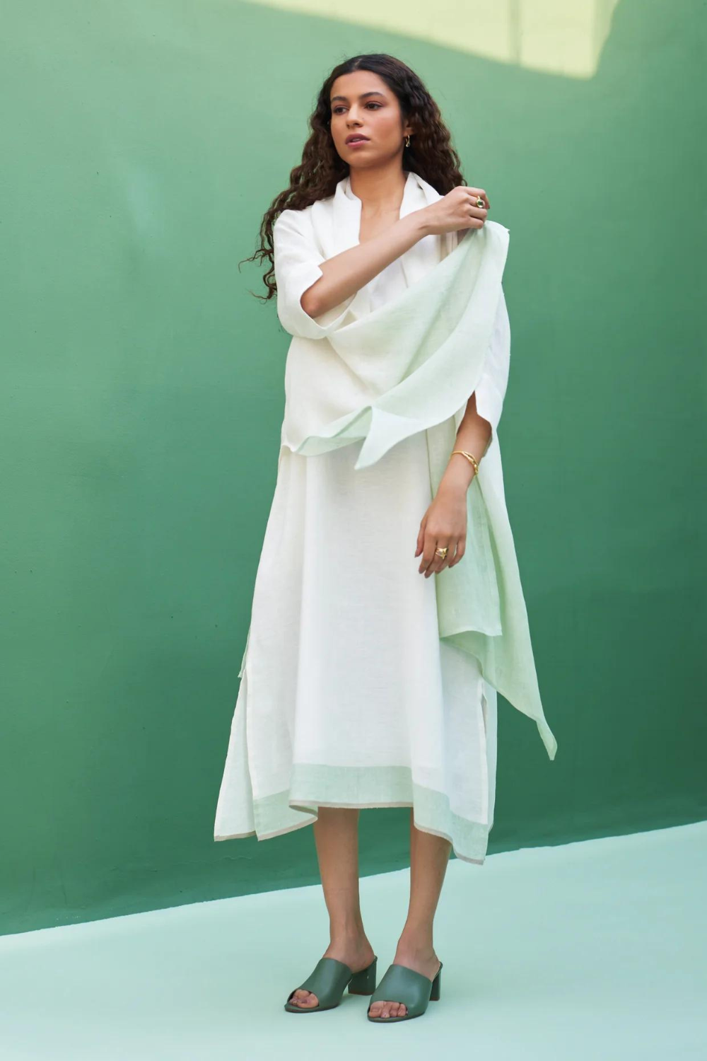 Harumi Linen Overlay- Mint