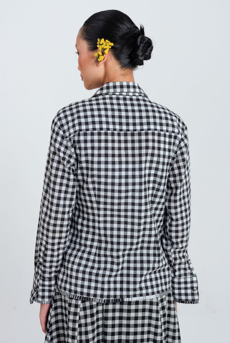 Groove Handloom Wrap Shirt handwoven cotton top/shirt by JodiLife in black, white for women Worldwide