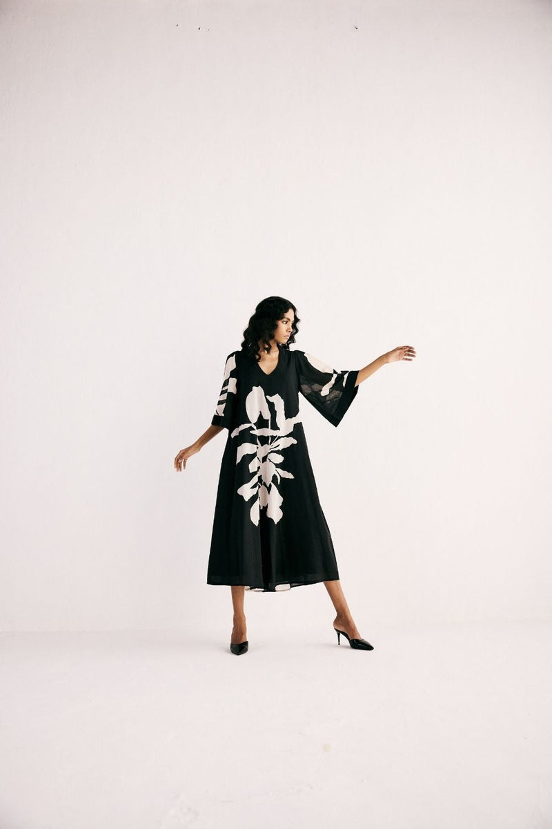 BLANC CHARMS DRESS cotton by Khara Kapas in black for women Worldwide