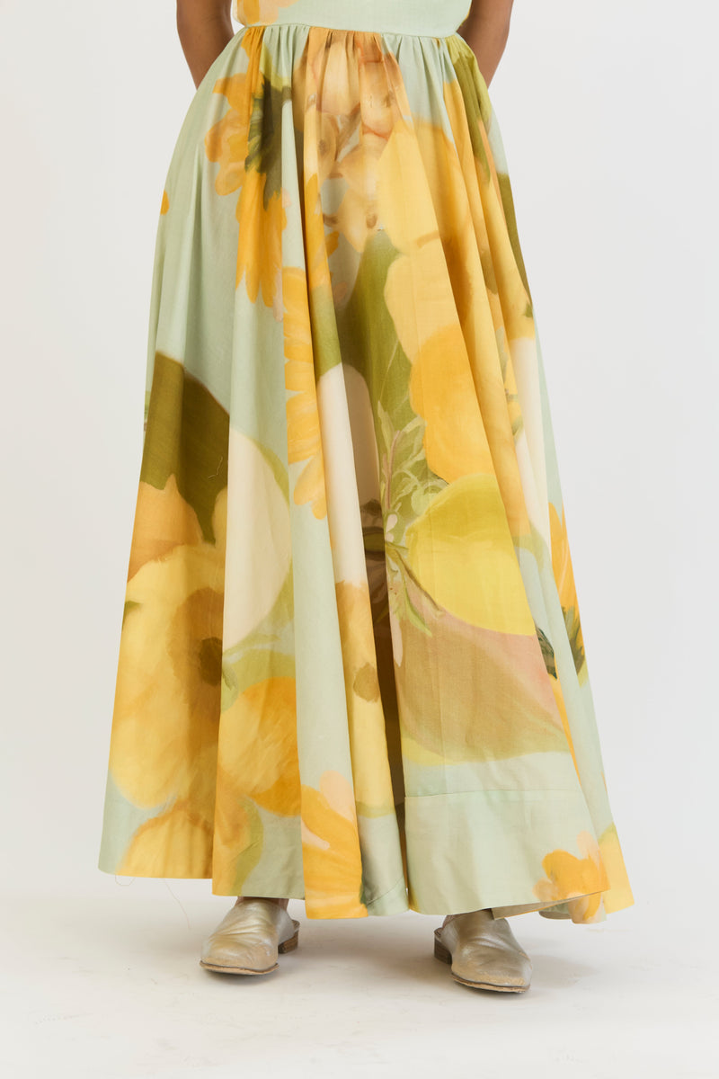 LEMONADE HALTER NECK DRESS satin by Yam in yellow color for women Worldwide