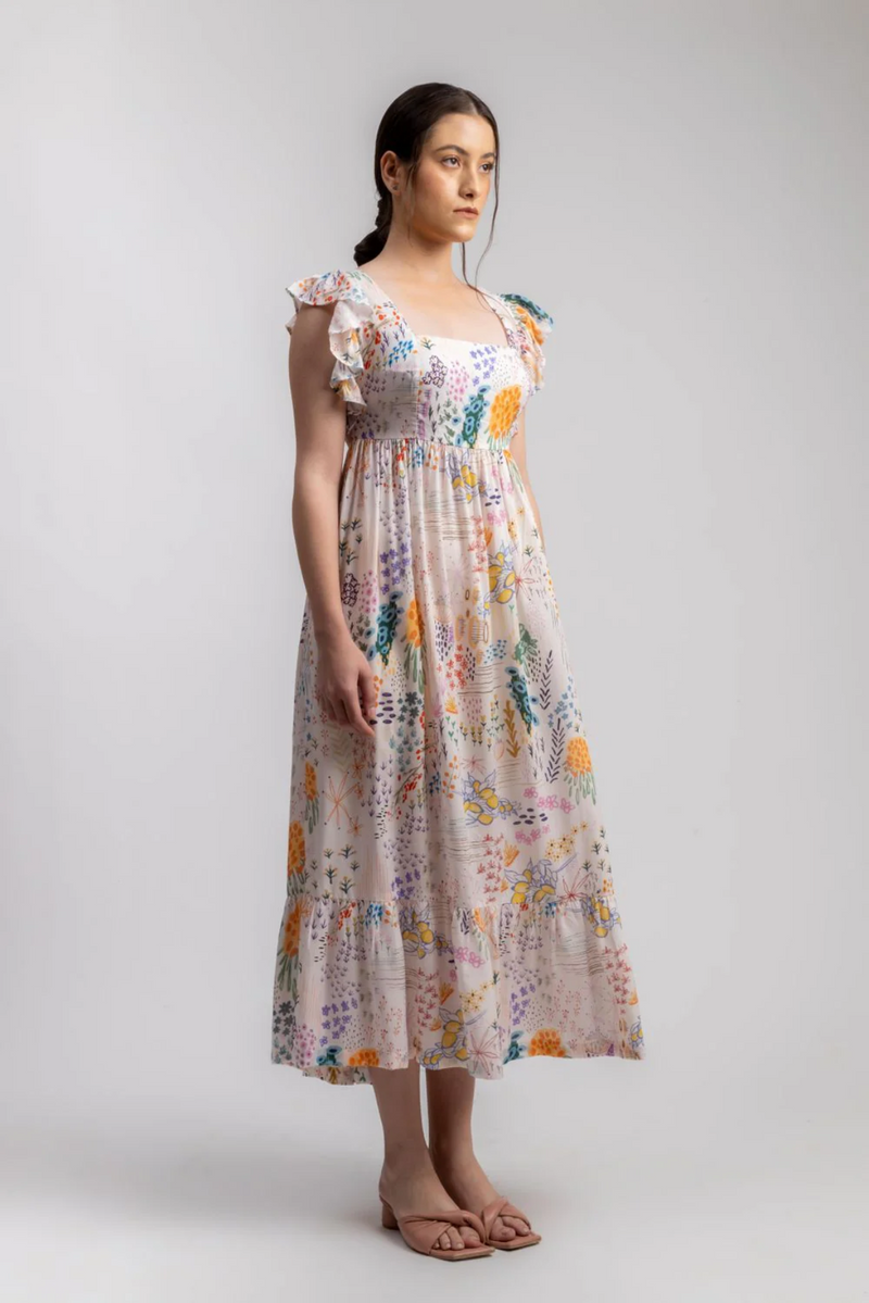 LILY PRINTED DRESS mul by Doodlage in multi color for women Worldwide