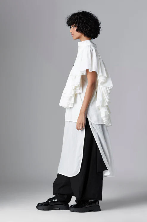 AMARIS SHIRT cotton Tops and Shirts by Chola in white color for women Worldwide