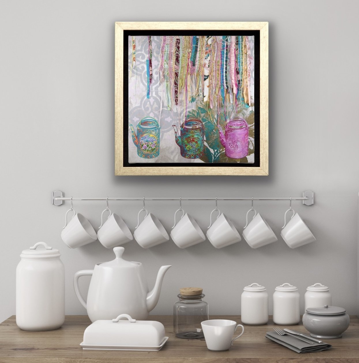 Woven Teapots (2020) Canvas Print