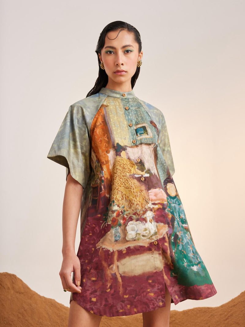 A-Line Dress -High Tea satin Dress by CORD for women Worldwide