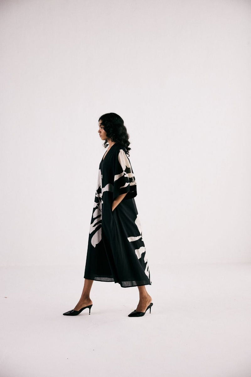 BLANC CHARMS DRESS cotton by Khara Kapas in black for women Worldwide